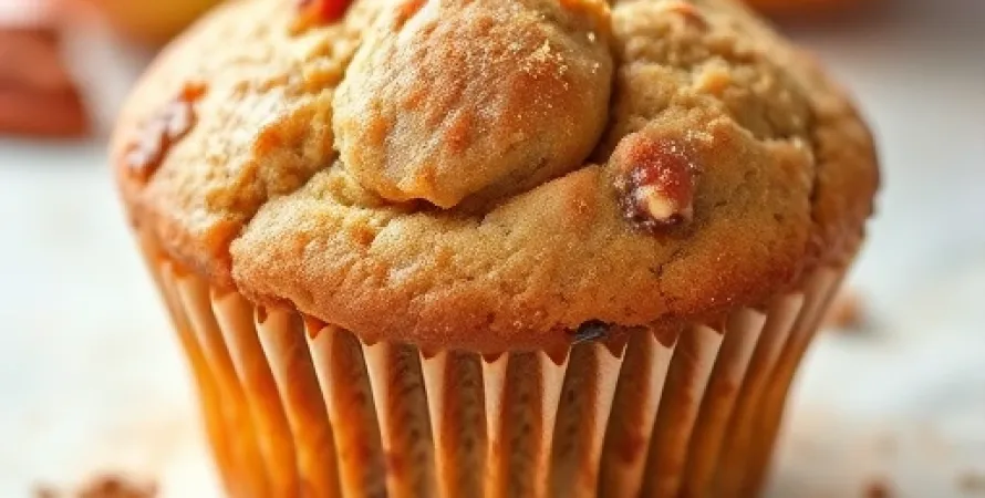 Muffins aux pommes et aux noix de pécan