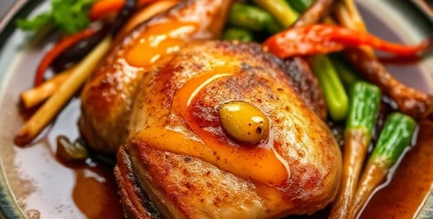 Canard laqué au miel