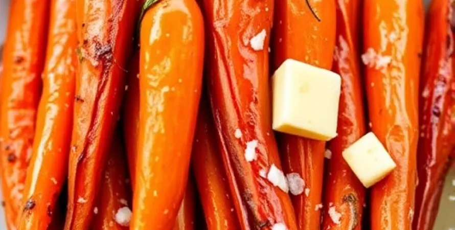 Carottes au miel rôties