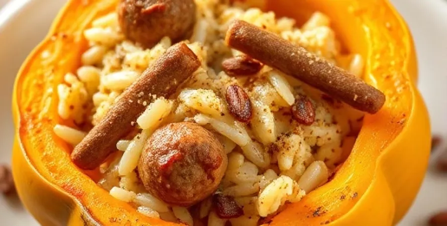 Courge aux épices et fromage