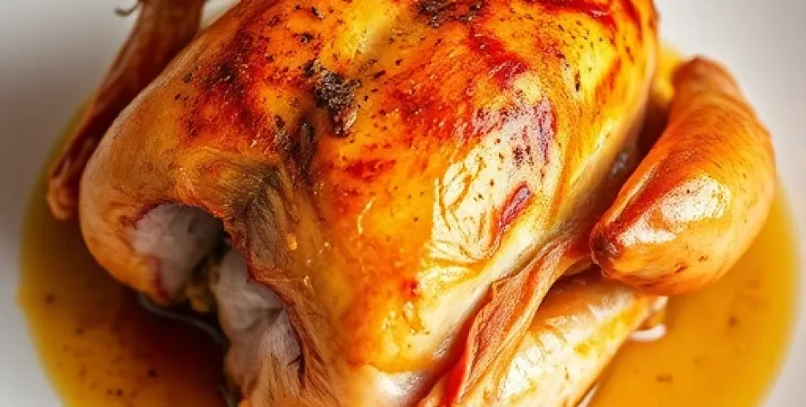 Dinde rôtie au jus riche