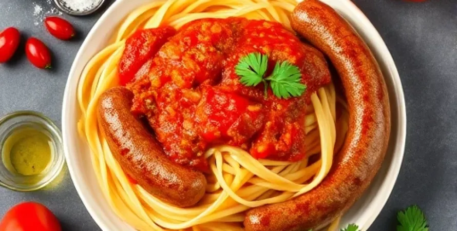 Pâtes italiennes aux saucisses