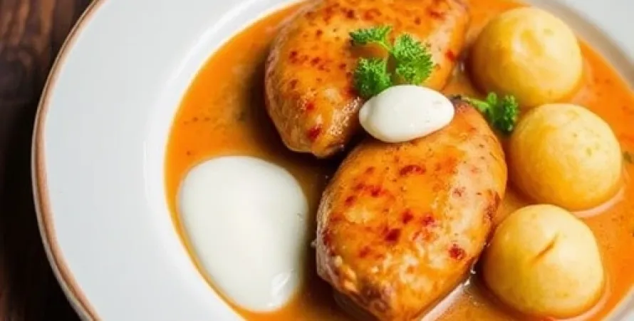 Poulet Paprikas aux Quenelles