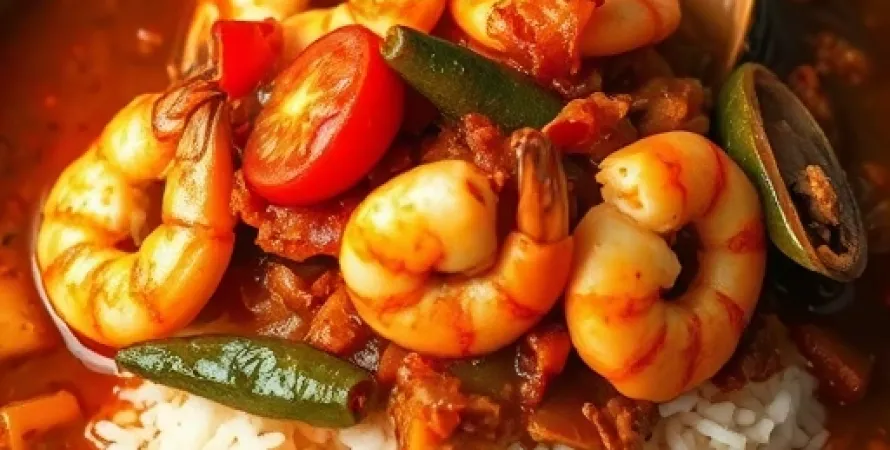 Gumbo créole aux fruits de mer