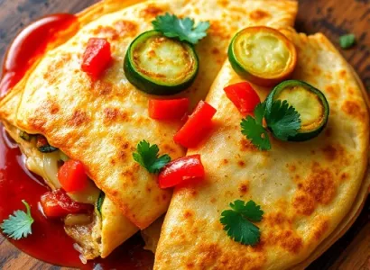 Quesadillas de fleurs de courge