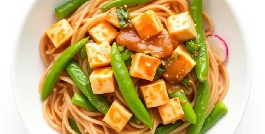 Nouilles de Soba et Pois Sucres