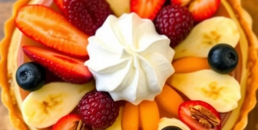 Tarte aux fruits et noix