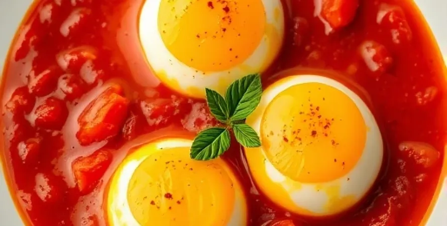 Oeufs pochés au sauce tomate