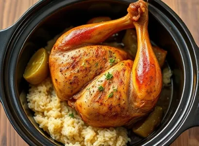 Poulet Crock-Pot au Poblanos