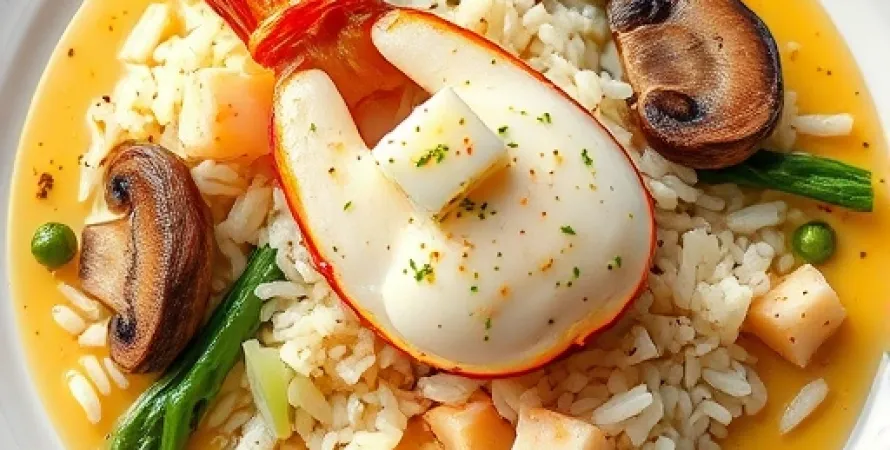 Crevette et riz au fromage épicé