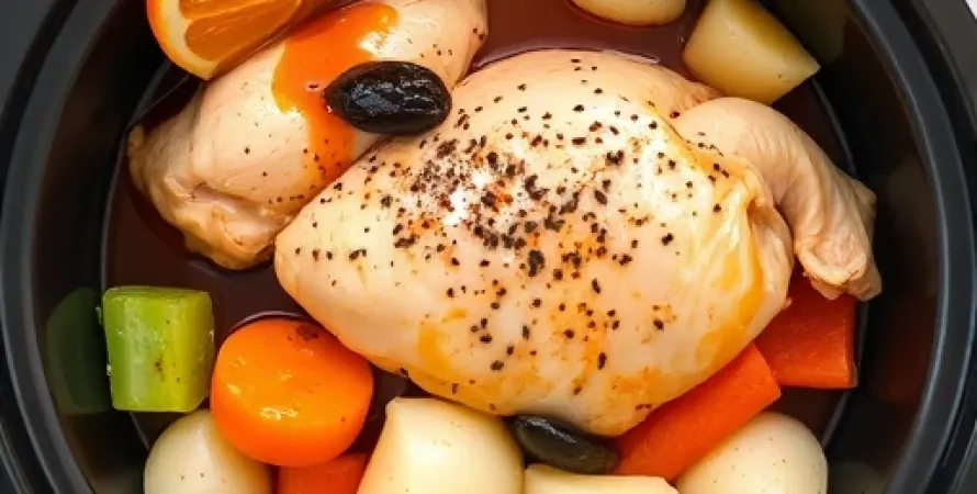 Poulet au crock pot à l'orange