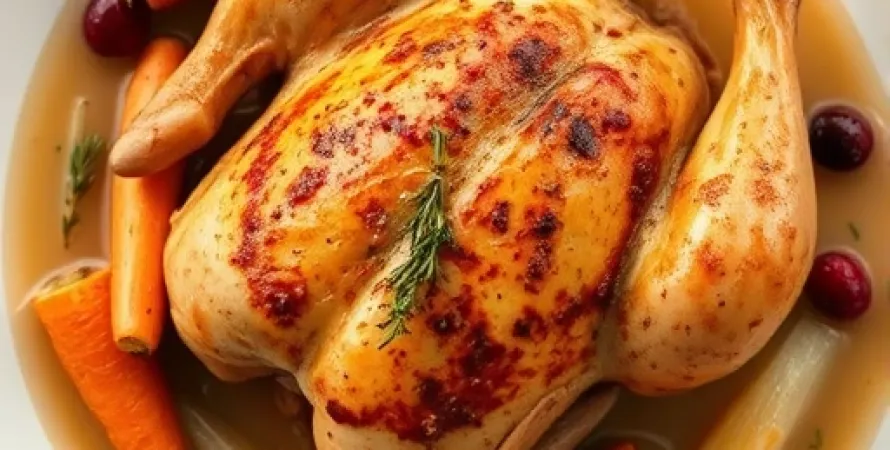 Poulet d'automne aux légumes de saison