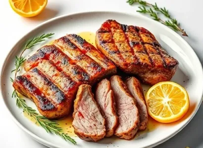 Côtes d'agneau grillées épicées