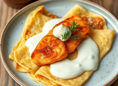 Crêpes au saumon fumé