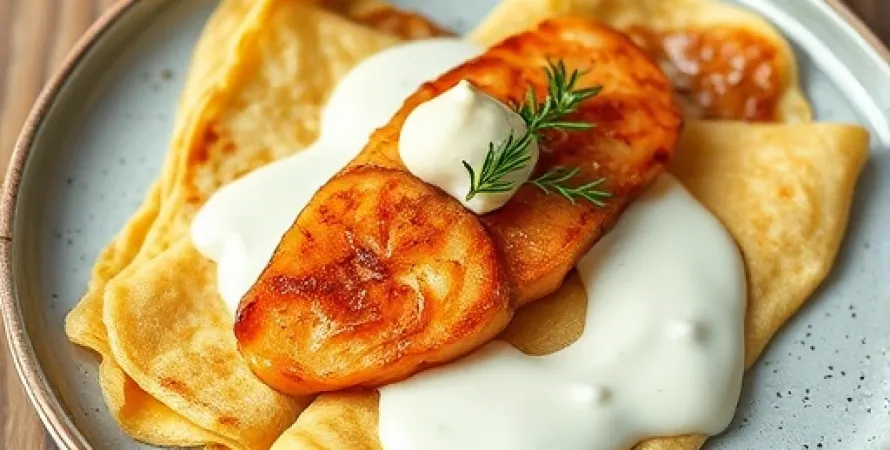 Crêpes au saumon fumé