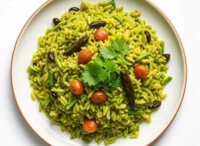 Riz vert mexicain vegan