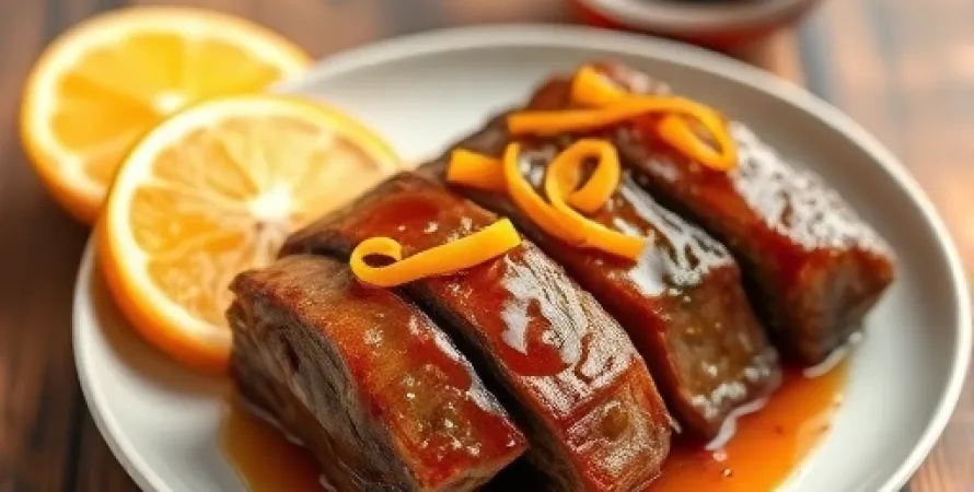 Côtes de boeuf au jus d'orange