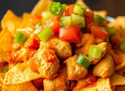 Nachos au poulet épicé