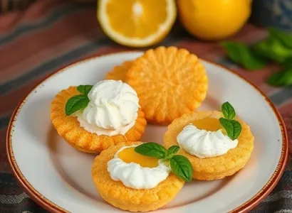 Biscuits au citron, ricotta et basilic