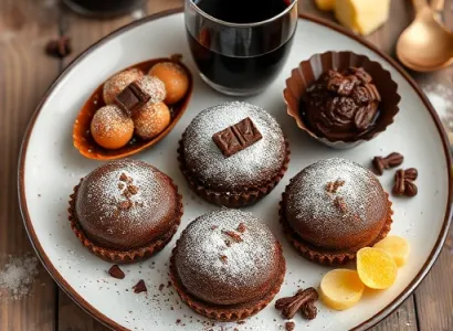 Gâteaux au chocolat moelleux au cabernet