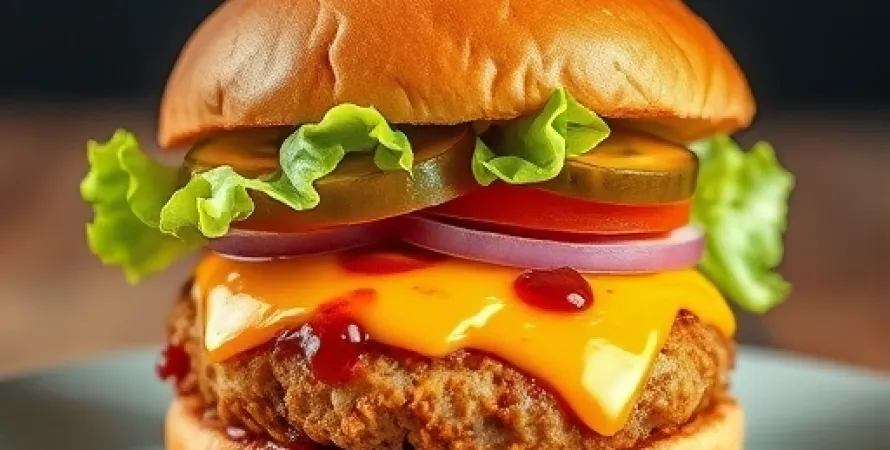 Burger de poulet au fromage
