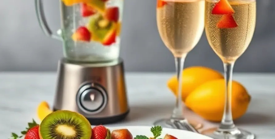 Fizz de kiwi, fraises et mangue