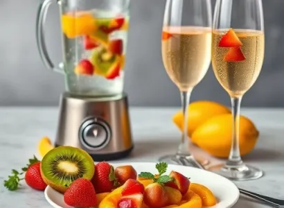 Fizz de kiwi, fraises et mangue