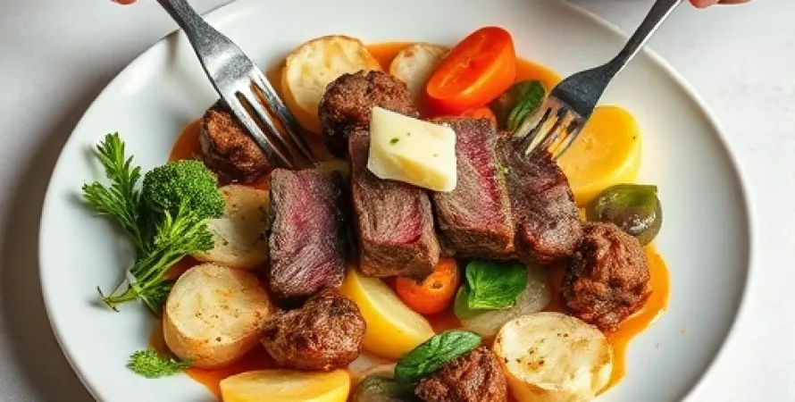 Croustades de boeuf et légumes