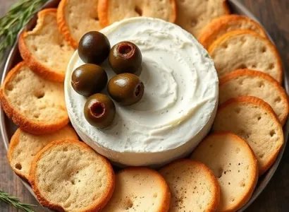 Crème de fromage aux olives