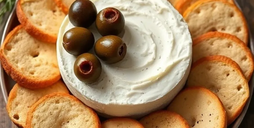 Crème de fromage aux olives