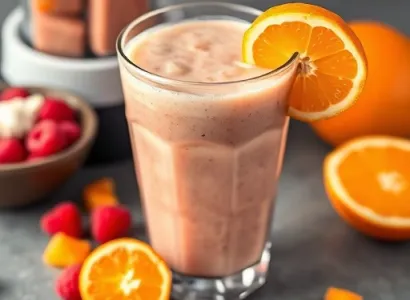Smoothie de petit-déjeuner à la tangerine