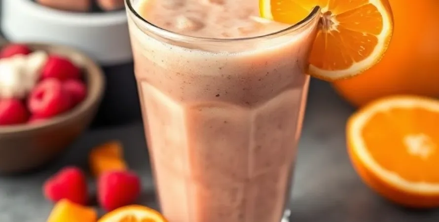 Smoothie de petit-déjeuner à la tangerine