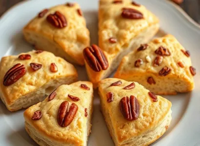 Scones aux myrtelles et noix de pecan