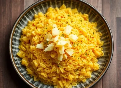 Riz au saffran et parmesan