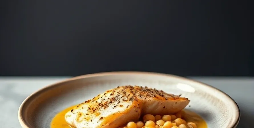 Saumon au grain de moutarde avec sauce crémeuse
