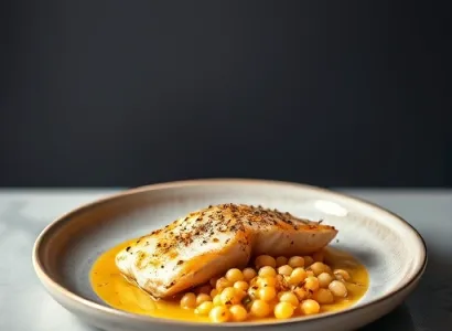 Saumon au grain de moutarde avec sauce crémeuse
