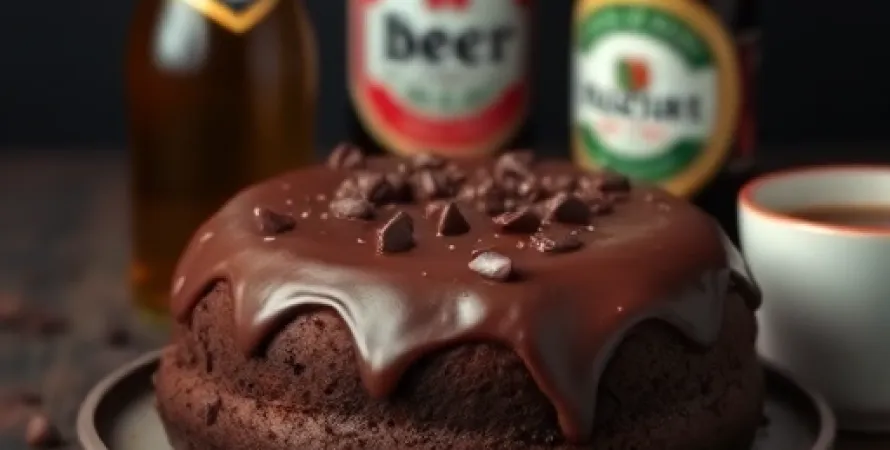 Gâteau au chocolat et bière