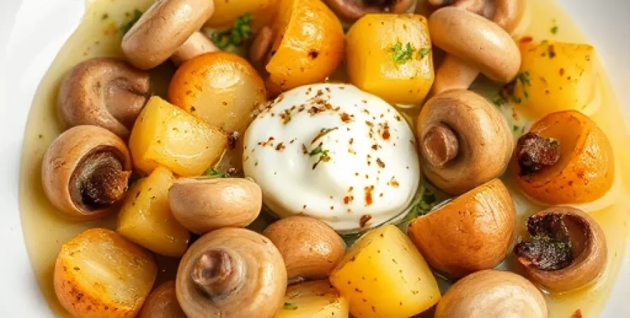 Poivrons et champignons sautés