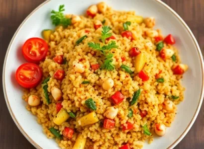 Couscous aux légumes et noix de pédez
