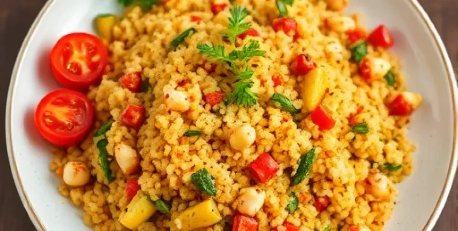 Couscous aux légumes et noix de pédez