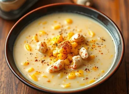 Potage de crabe et maïs