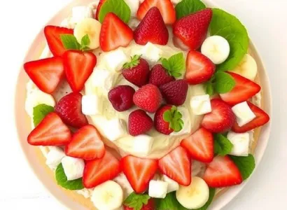 Salade de fraises au cheesecake