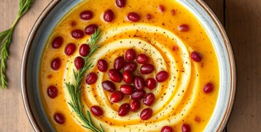 Potage de lentilles rouges et patates douces