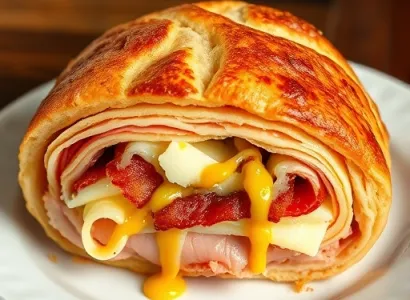 Stromboli au jambon et fromage