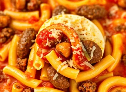 Pâtes au fromage et à la viande