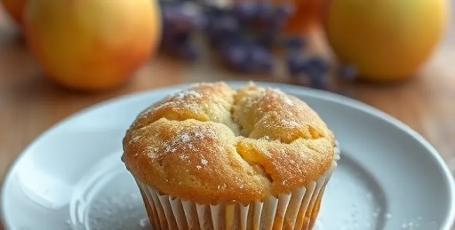 Muffins aux pommes et lavande