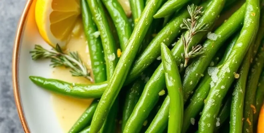 Haricots verts au beurre citron