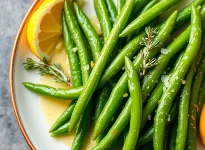 Haricots verts au beurre citron