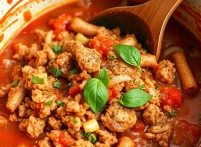 Sauce à la tomate de dinde hachée