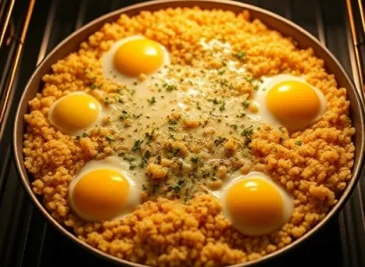 Quinoa au four aux œufs